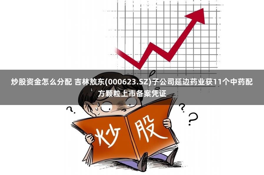 炒股资金怎么分配 吉林敖东(000623.SZ)子公司延边药业获11个中药配方颗粒上市备案凭证